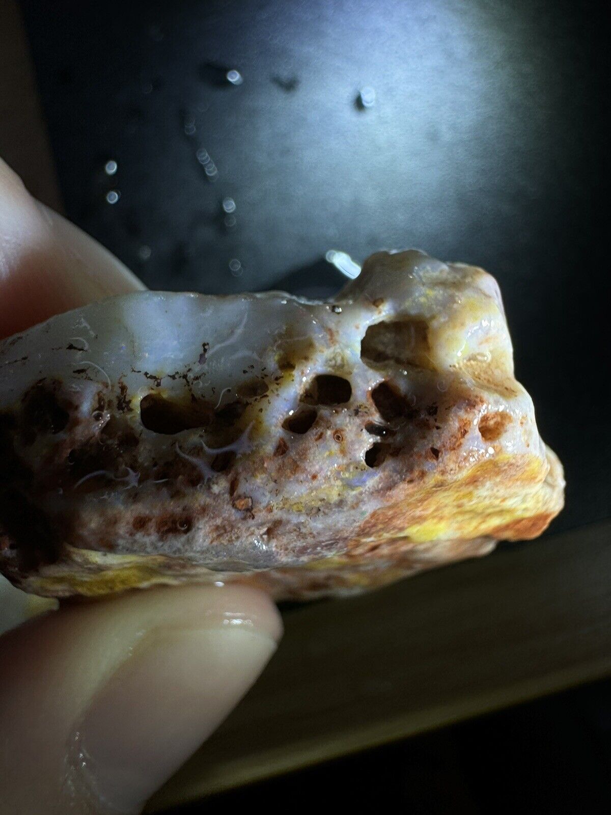 87.4 Carats Solid Rough Coober Pedy Opal Piece with Beautiful Colour B1