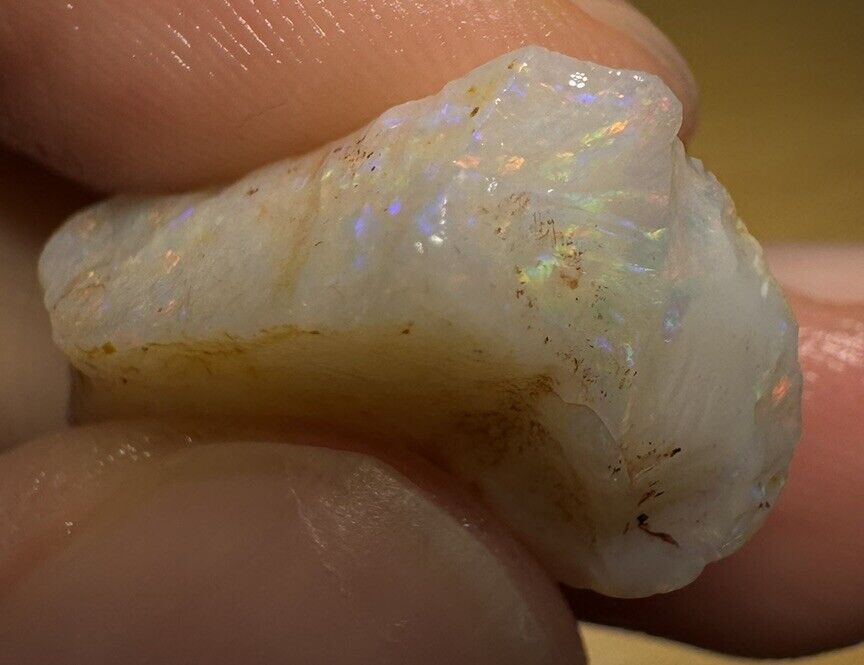 9.6 Carats Solid Rough Coober Pedy Opal Piece with Beautiful Colour B1
