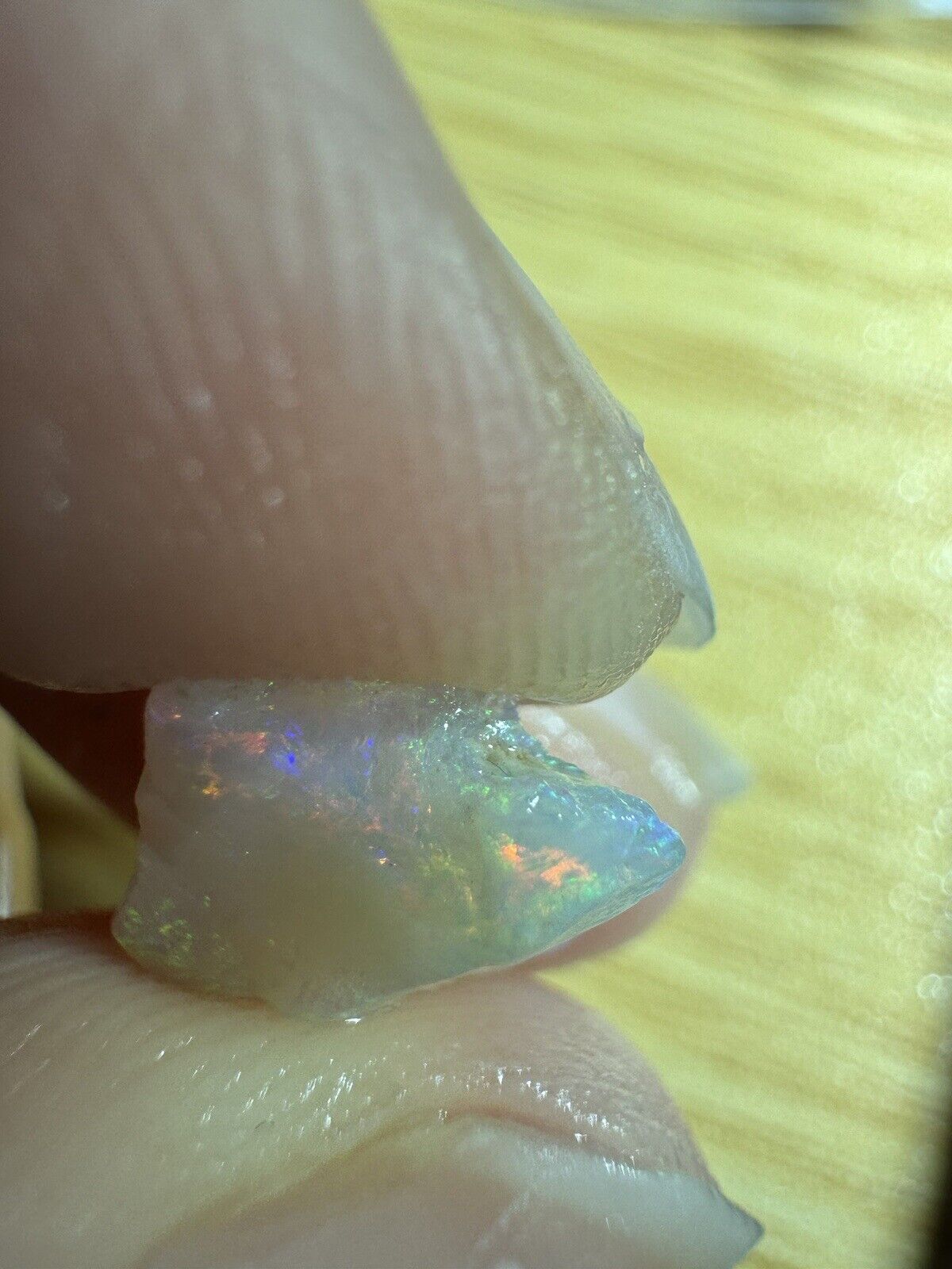 3.7 Carats Solid Rough Coober Pedy Opal Piece with Beautiful Colour