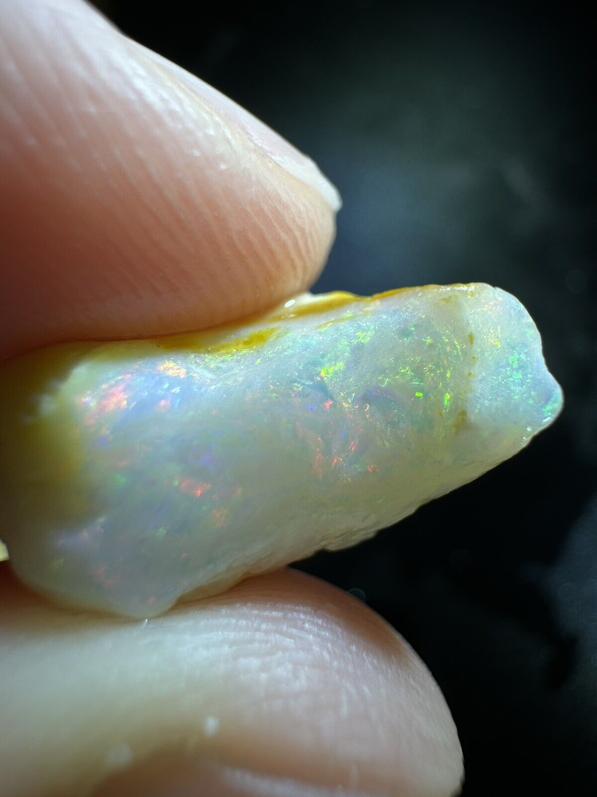 7.7 Carats Solid Rough Coober Pedy Opal Piece with Beautiful Colour B1