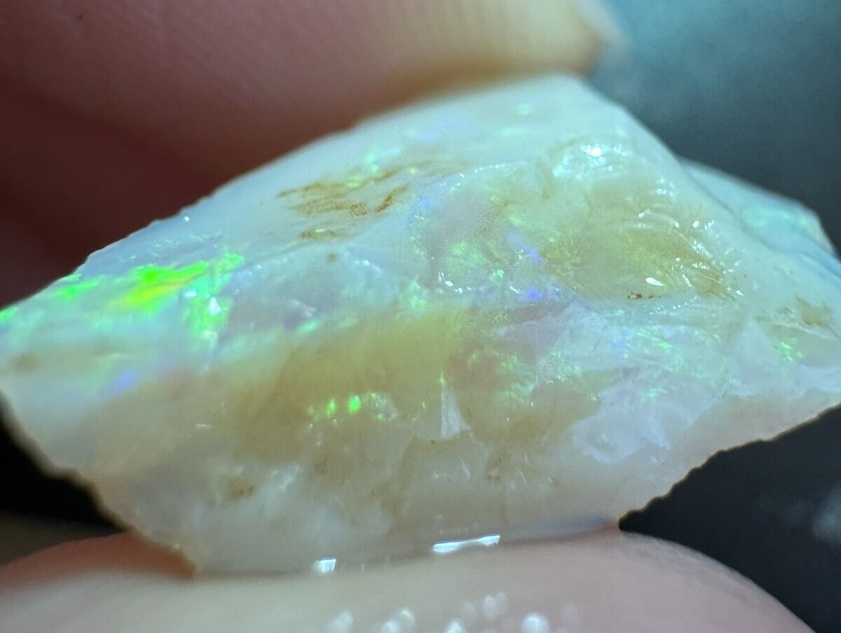 5.8 Carats Solid Rough Coober Pedy Opal Piece with Beautiful Colour