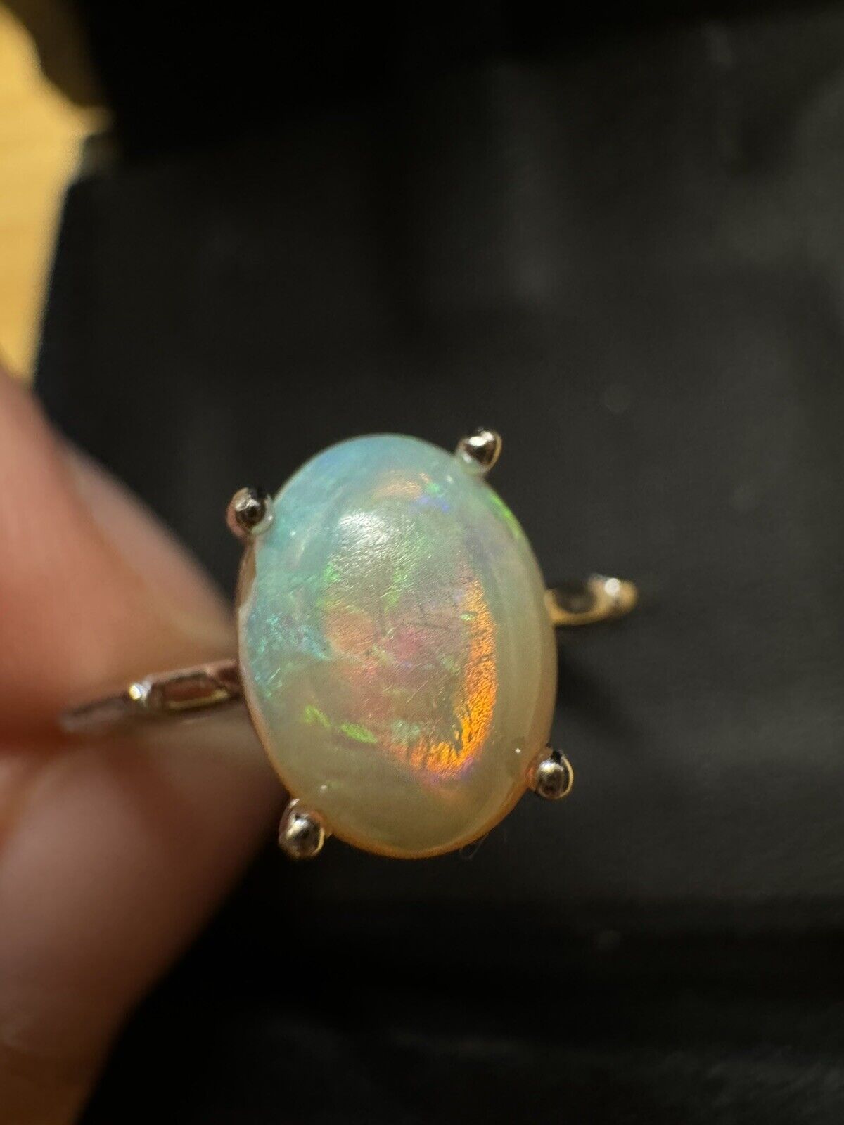 Ring $180 Opal Piece with Beautiful Colour C1-2202