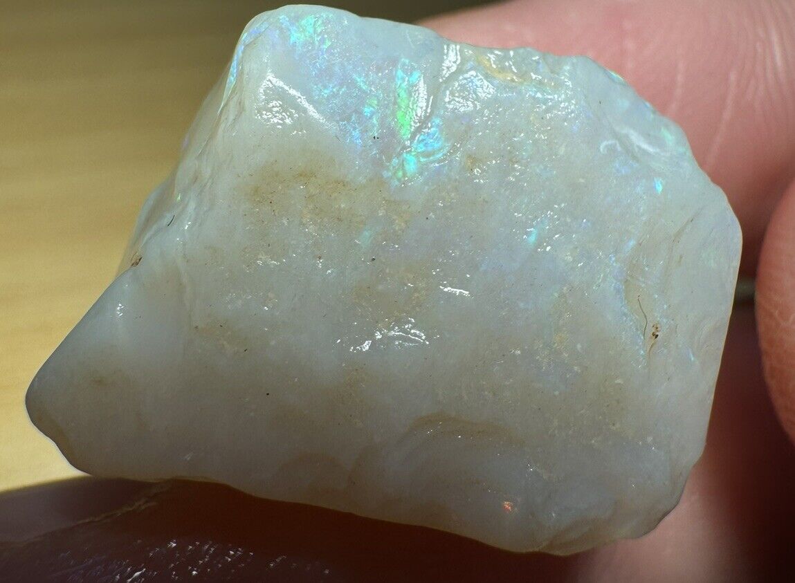 16.45 Carats Solid Rough Coober Pedy Opal Piece with Beautiful Colour C1