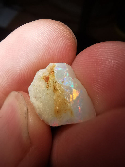 5.2Carats Solid Rough Coober Pedy Opal Piece with Beautiful Colour