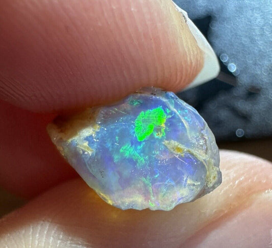 3.7 Carats Solid Rough Coober Pedy Opal Piece with Beautiful Colour