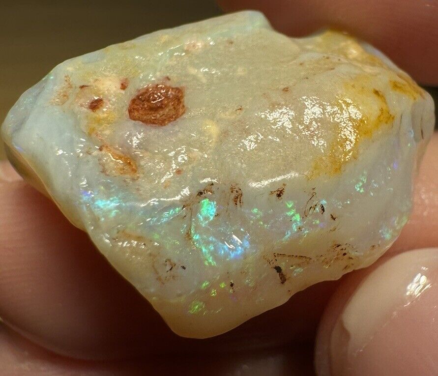 16.45 Carats Solid Rough Coober Pedy Opal Piece with Beautiful Colour C1