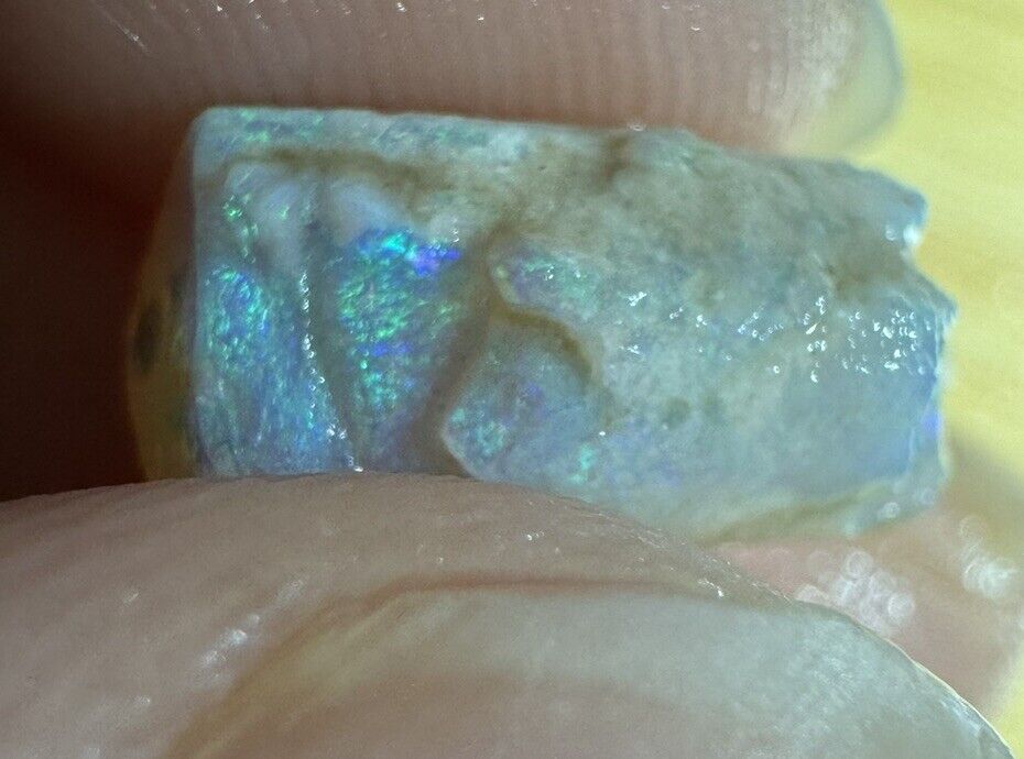 3.8 Carats Solid Rough Coober Pedy Opal Piece with Beautiful Colour