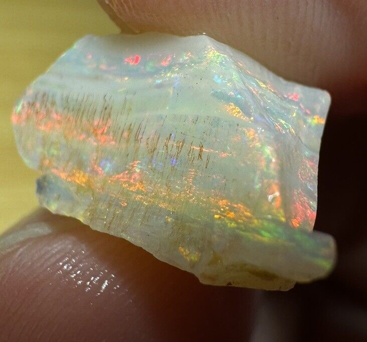 5 Carats Solid Rough Coober Pedy Opal Piece with Beautiful Colour C1