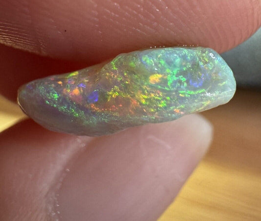 3.8 Carats Solid Rough Coober Pedy Opal Piece with Beautiful Colour