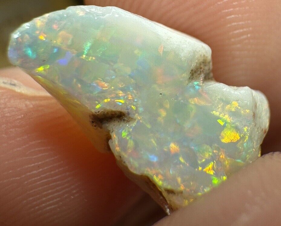 4.7 Carats Solid Rough Coober Pedy Opal Piece with Beautiful Colour B1