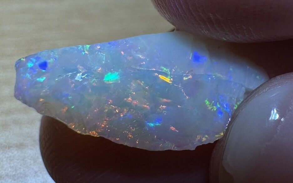 3 Carats Solid Rough Coober Pedy Opal Piece with Beautiful Colour C1