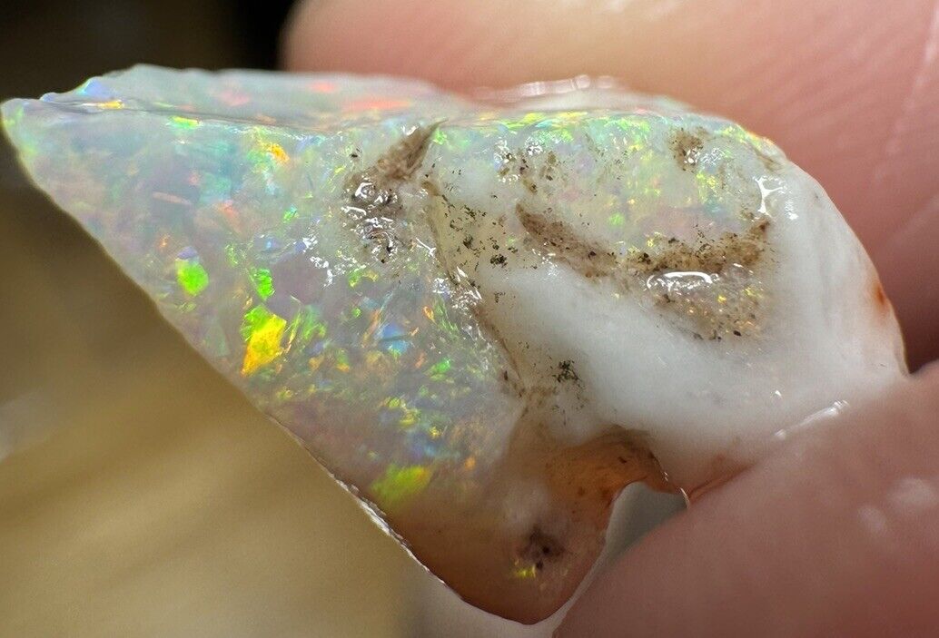 4.7 Carats Solid Rough Coober Pedy Opal Piece with Beautiful Colour B1