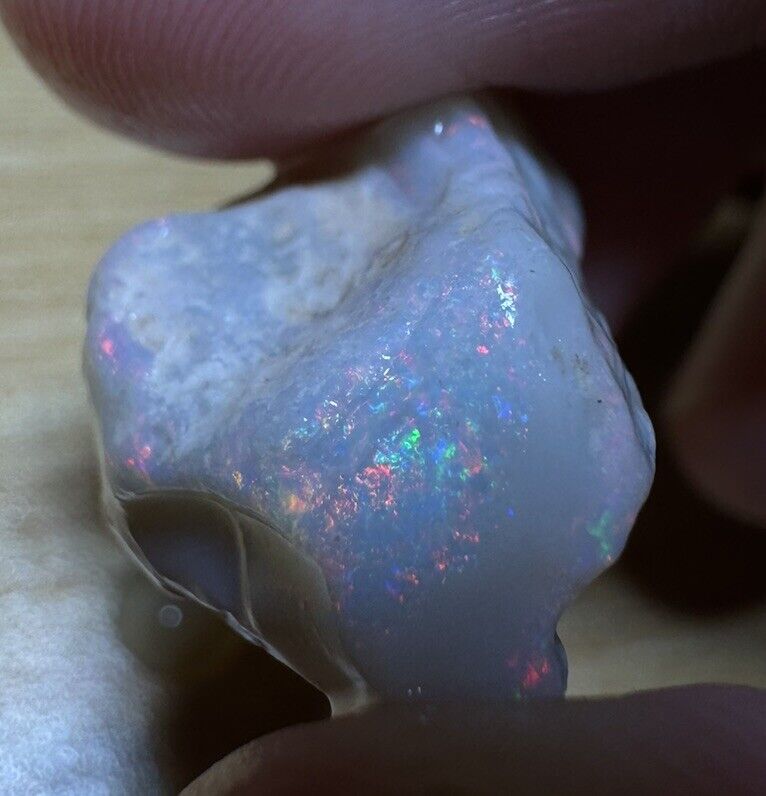 12.6 Carats Solid Rough Coober Pedy Opal Piece with Beautiful Colour C1