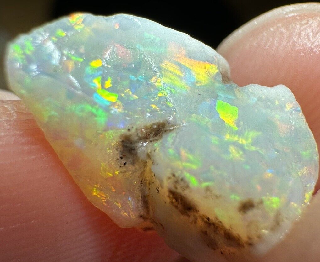 4.7 Carats Solid Rough Coober Pedy Opal Piece with Beautiful Colour B1