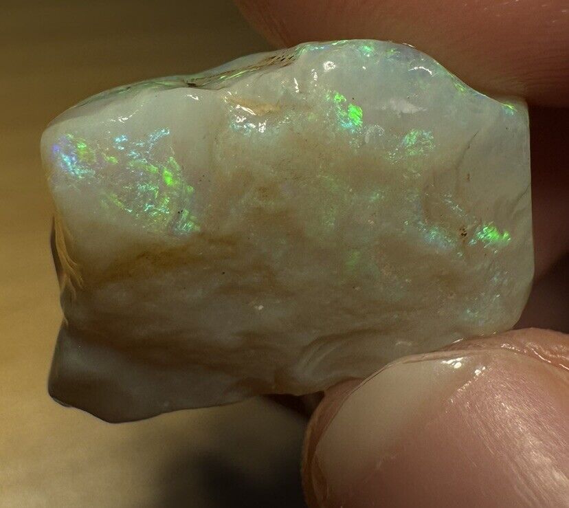 16.45 Carats Solid Rough Coober Pedy Opal Piece with Beautiful Colour C1