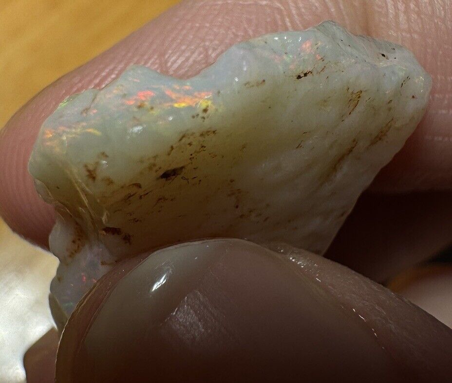 8.6 Carats Solid Rough Coober Pedy Opal Piece with Beautiful Colour B1 shell