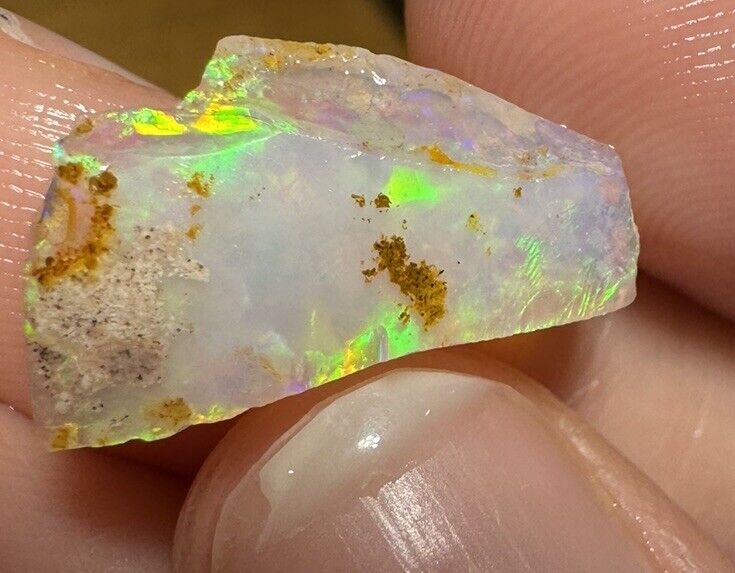 4.7 Carats Solid Rough Coober Pedy Opal Piece with Beautiful Colour B1