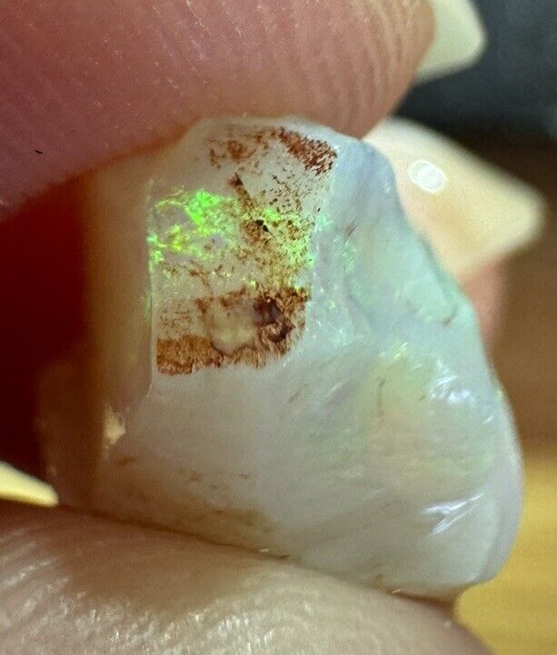 5.2 Carats Solid Rough Coober Pedy Opal Piece with Beautiful Colour