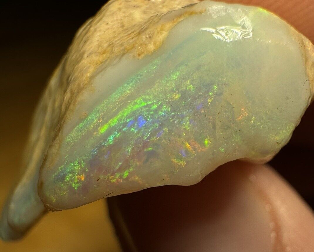 42.9 Carats Solid Rough Coober Pedy Opal Piece with Beautiful Colour B1
