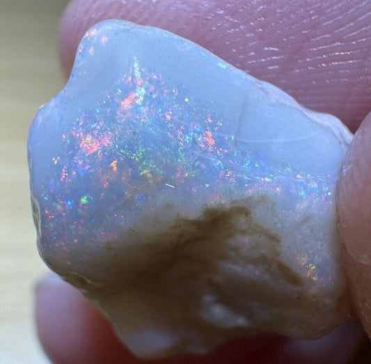 12.6 Carats Solid Rough Coober Pedy Opal Piece with Beautiful Colour C1