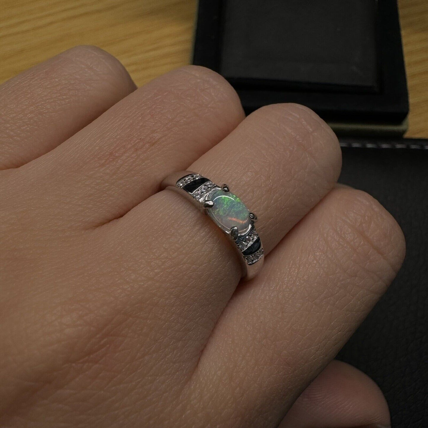 Ring $180 Opal Piece with Beautiful Colour C1-2217