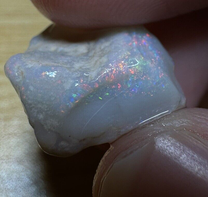 12.6 Carats Solid Rough Coober Pedy Opal Piece with Beautiful Colour C1