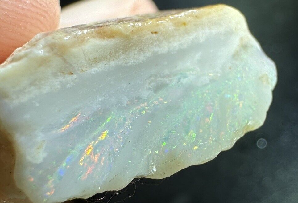 21.7 Carats Solid Rough Coober Pedy Opal Piece with Beautiful Colour B1