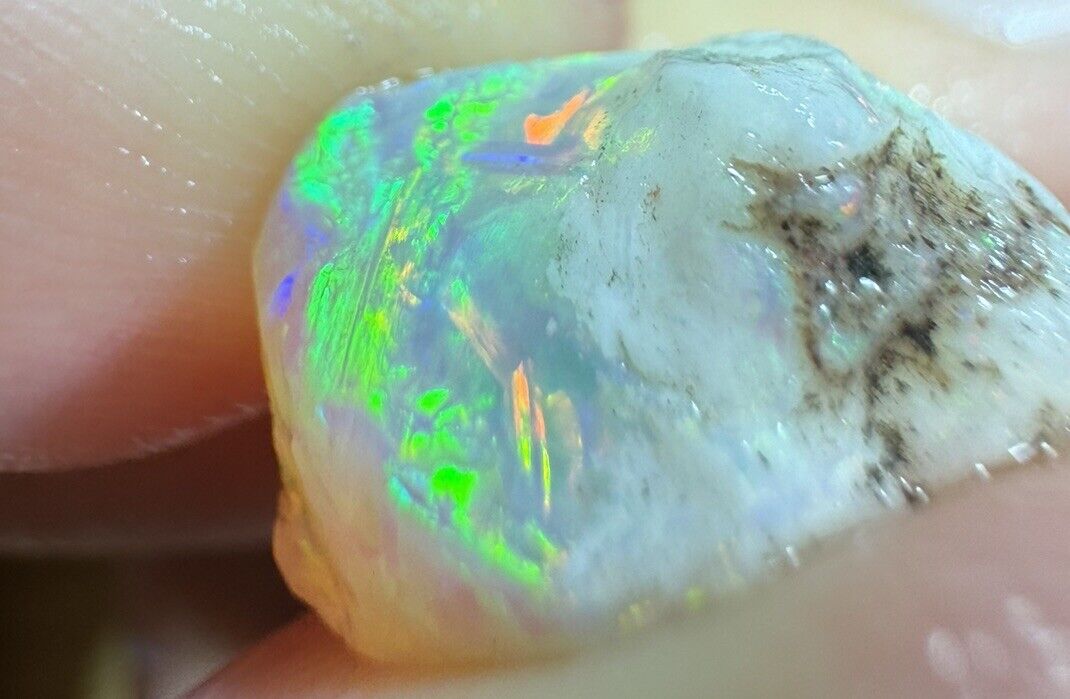 5.2 Carats Solid Rough Coober Pedy Opal Piece with Beautiful Colour