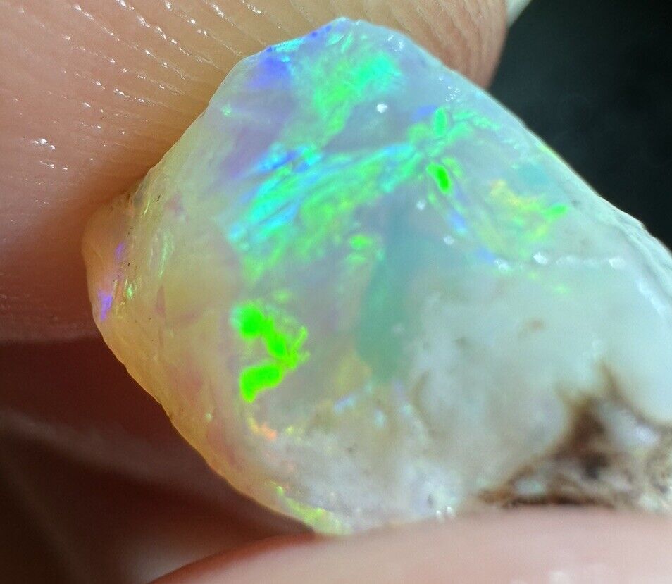 5.2 Carats Solid Rough Coober Pedy Opal Piece with Beautiful Colour