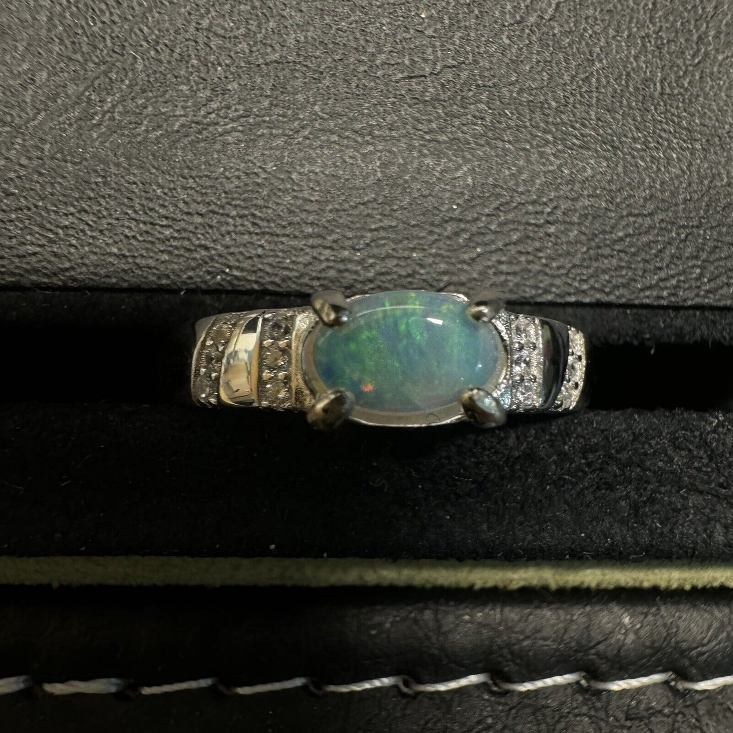 Ring $180 Opal Piece with Beautiful Colour C1-2217