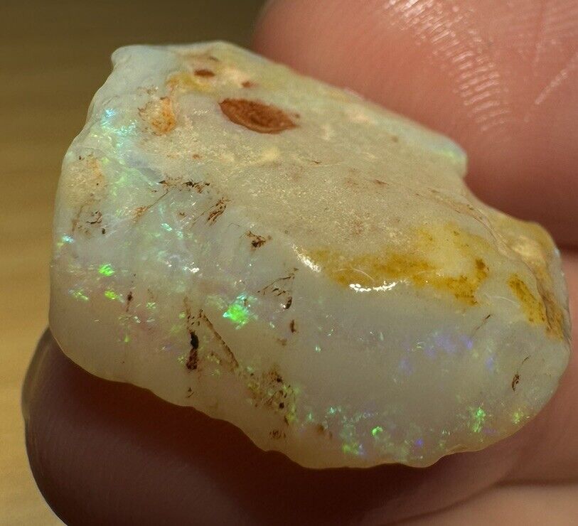16.45 Carats Solid Rough Coober Pedy Opal Piece with Beautiful Colour C1