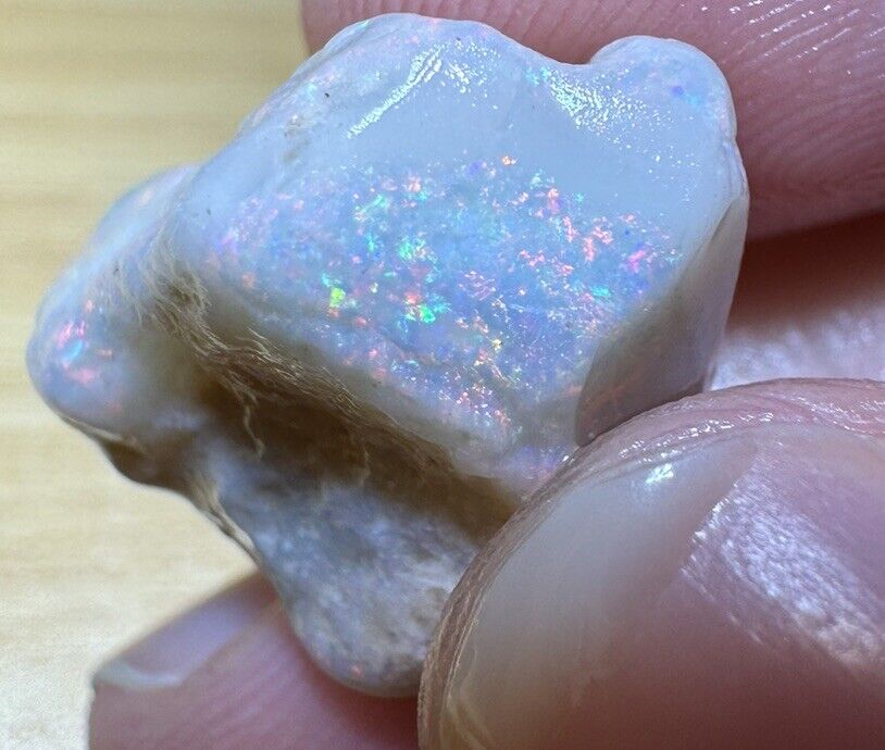 12.6 Carats Solid Rough Coober Pedy Opal Piece with Beautiful Colour C1