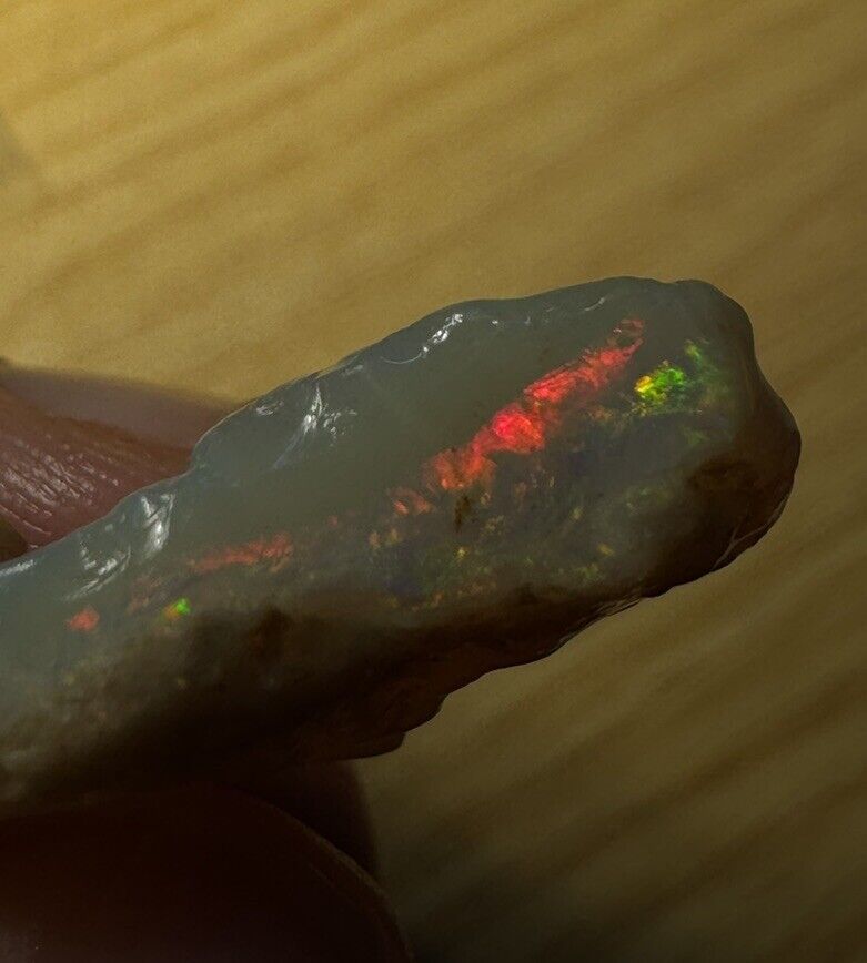 12.5 Carats Solid Rough Coober Pedy Opal Piece with Beautiful Colour B1