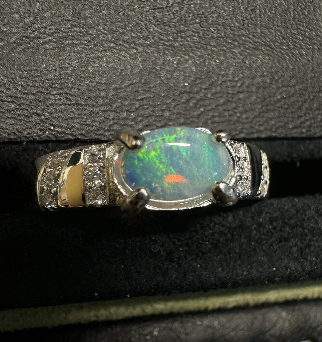 Ring $180 Opal Piece with Beautiful Colour C1-2217
