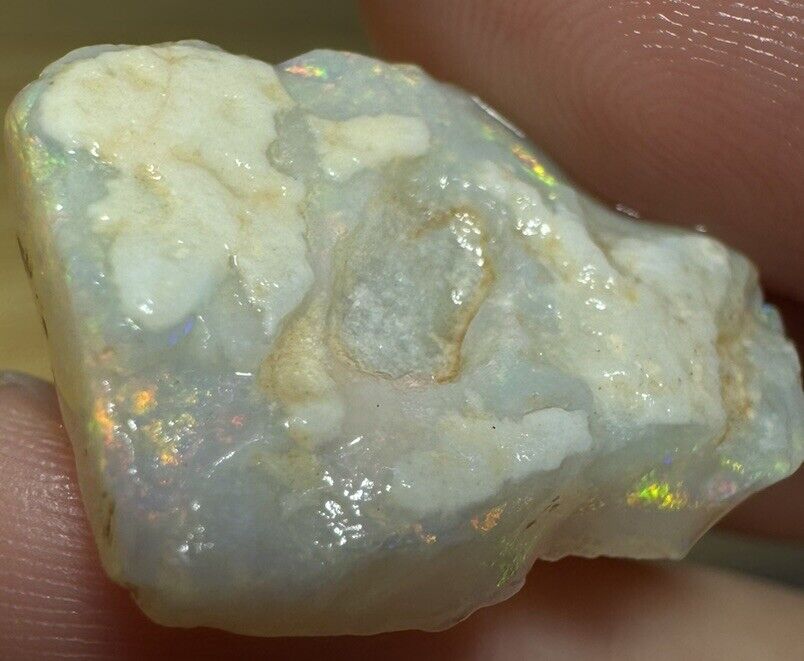 13.3 Carats Solid Rough Coober Pedy Opal Piece with Beautiful Colour C1