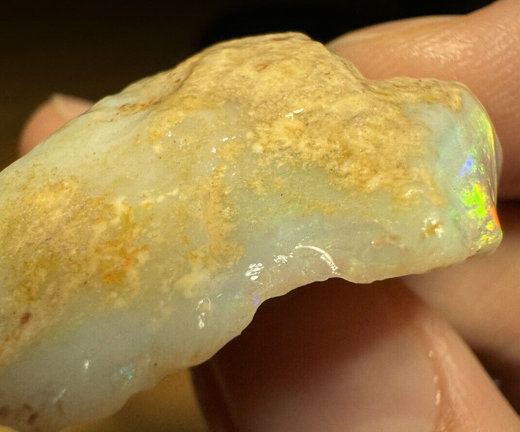 42.9 Carats Solid Rough Coober Pedy Opal Piece with Beautiful Colour B1