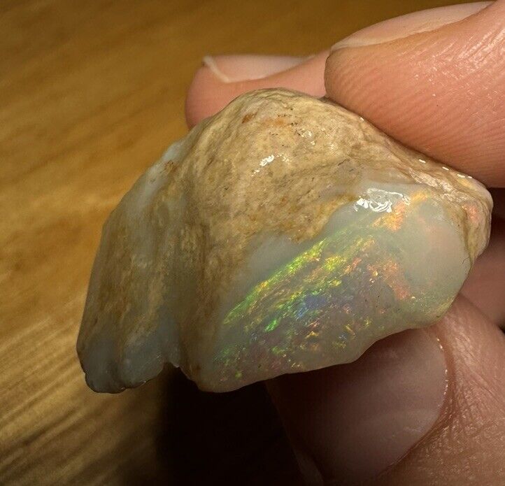 42.9 Carats Solid Rough Coober Pedy Opal Piece with Beautiful Colour B1