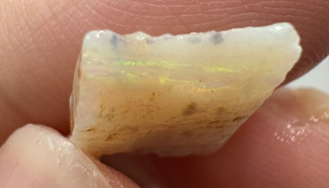 3.4 Carats Solid Rough Coober Pedy Opal Piece with Beautiful Colour
