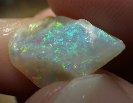 3.3 Carats Solid Rough Coober Pedy Opal Piece with Beautiful Colour B1