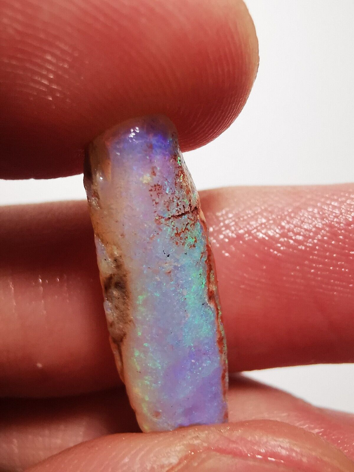 Coober Pedy Opal rough pipe 7.3ct with Beautiful Colour B1