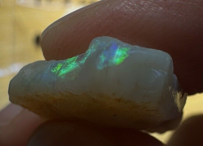 11.3 Carats Solid Rough Coober Pedy Opal Piece with Beautiful Colour B1