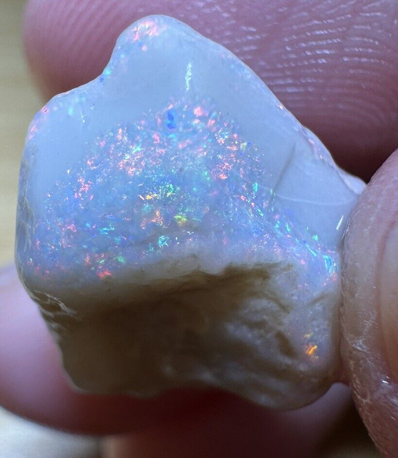 12.6 Carats Solid Rough Coober Pedy Opal Piece with Beautiful Colour C1