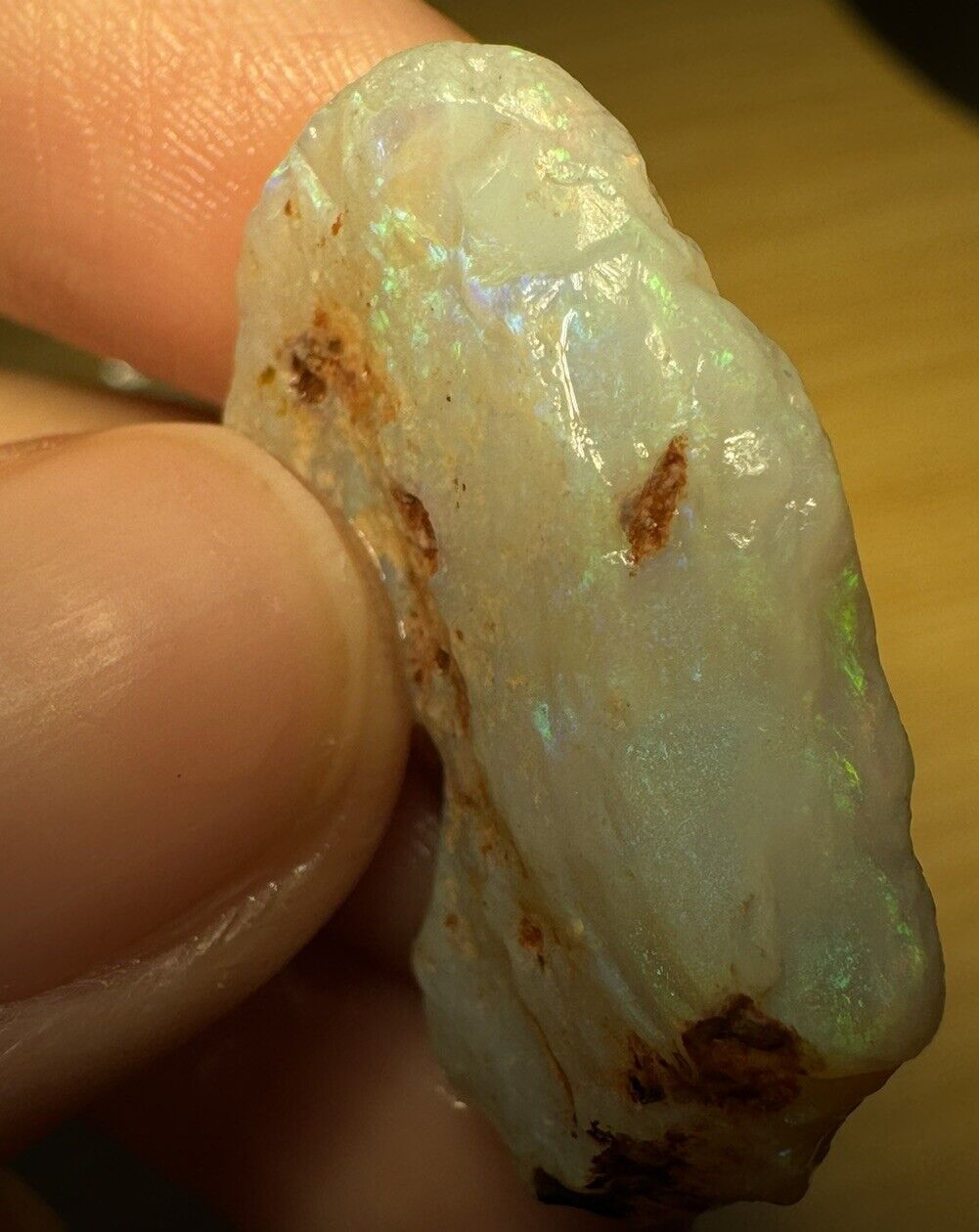 19.2 Carats Solid Rough Coober Pedy Opal Piece with Beautiful Colour B1