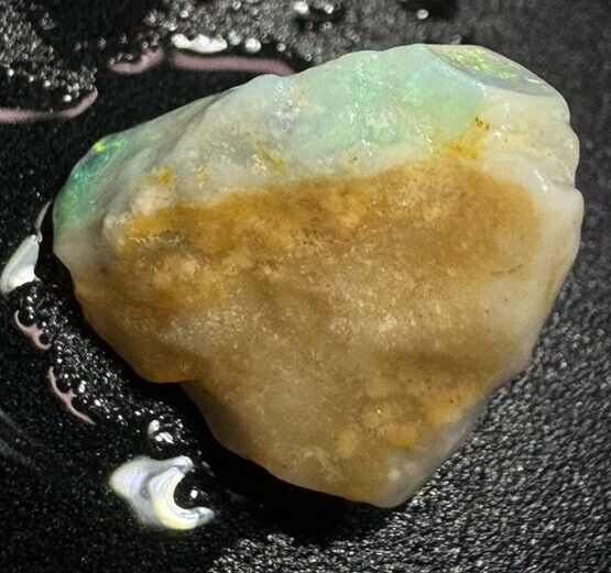 3.7 Carats Solid Rough Coober Pedy Opal Piece with Beautiful Colour B1