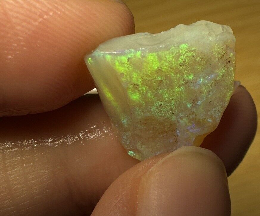 5.9 Carats Solid Rough Coober Pedy Opal Piece with Beautiful Colour B1