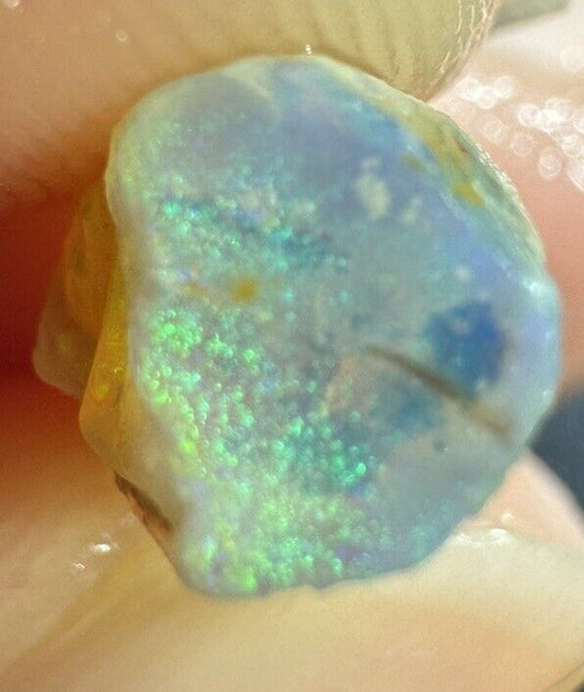 3.8 Carats Solid Rough Coober Pedy Opal Piece with Beautiful Colour
