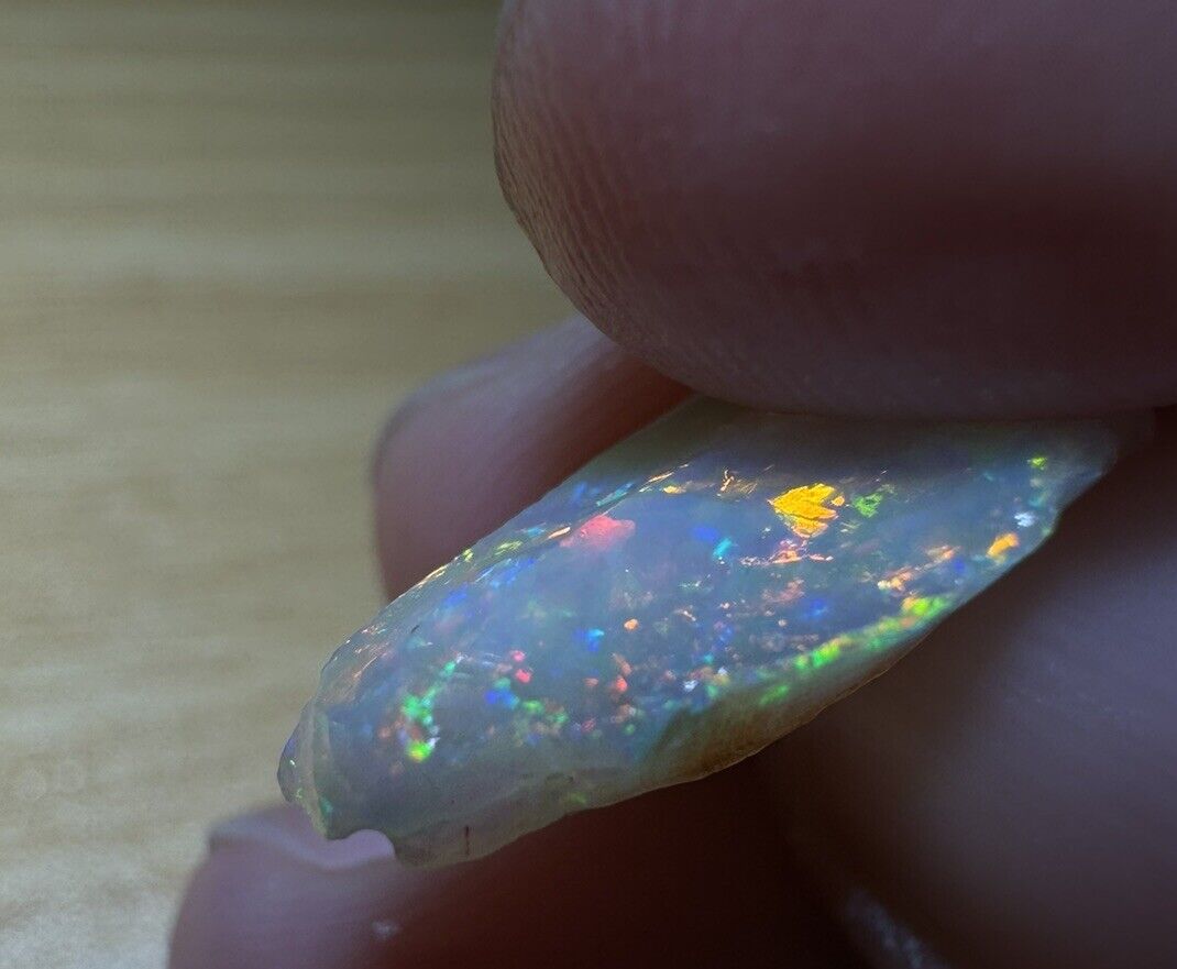3 Carats Solid Rough Coober Pedy Opal Piece with Beautiful Colour C1