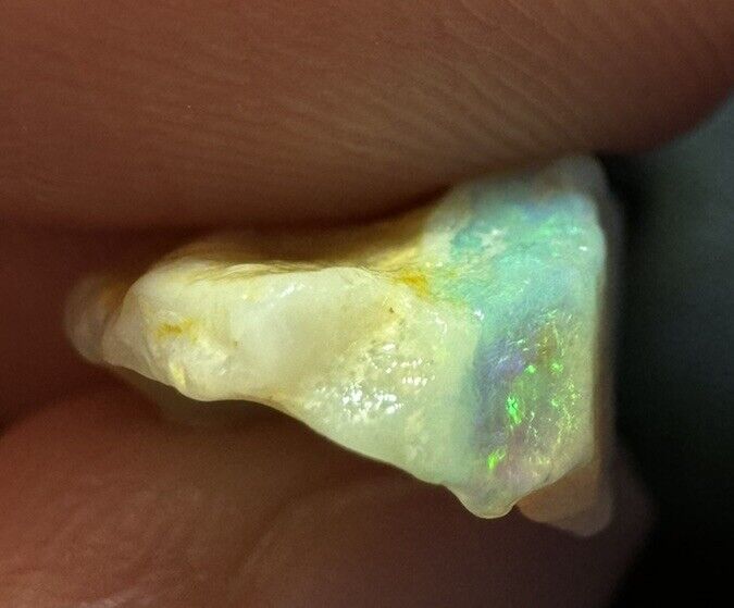 3.7 Carats Solid Rough Coober Pedy Opal Piece with Beautiful Colour B1