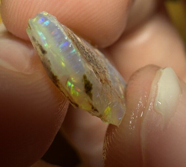 4.7 Carats Solid Rough Coober Pedy Opal Piece with Beautiful Colour B1