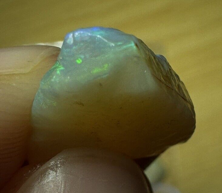 5.9 Carats Solid Rough Coober Pedy Opal Piece with Beautiful Colour B1